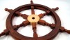 SH8863 - Deluxe Sheesham Wood Ship Wheel, 24"